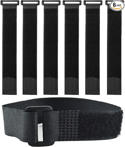 6 Pack Reusable Fastening Cable Ties and Cable Straps, Adjustable Multi-Purpose by Unknown
