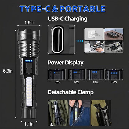 Rechargeable Flashlights High Lumens, 7Mode LED Flashlight Rechargeable - Image 6