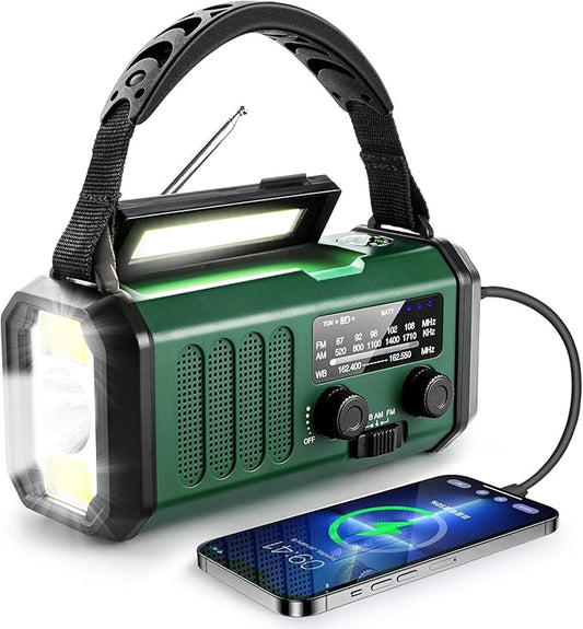 Hand Crank Emergency Radio, NOAA Weather Radio by Leaton