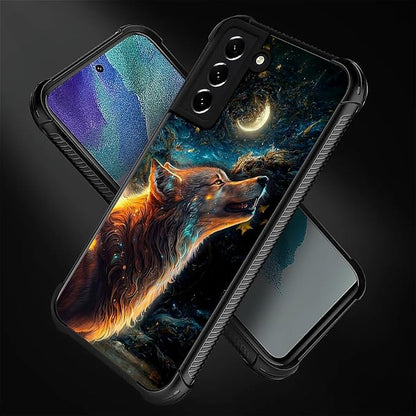 for Samsung Galaxy S22 Plus Case, Star Cave Hungry Wolf Pattern Graphic Design - Image 5