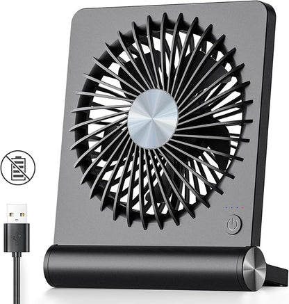 Koonie USB Fan, Strong Wind Ultra Quiet Small Desk Fan 220° Tilt Folding 3 by Koonie