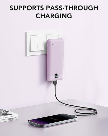 VRURC Portable Charger Built-in Cables and AC Wall Plug, USB C Power Bank - Image 2