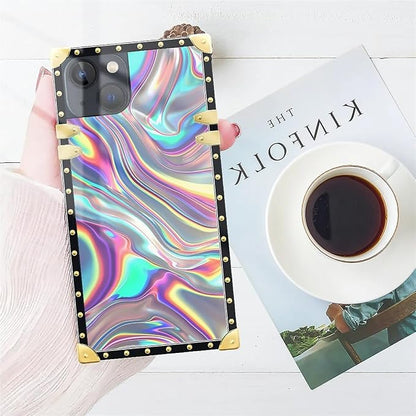 Compatible with iPhone 13 Case, Holographic Abstract Iridescent Textures Luxury - Image 7