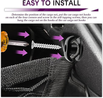 Aokdom 4PCS Car Cargo Net Hooks, Upgraded Cargo Net - Image 4