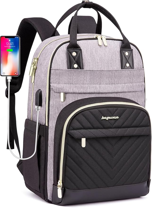 bagswan Laptop Backpack for Women/Men, Fits 15.6 Inch Laptop Bag, Fashion by BAGSWAN