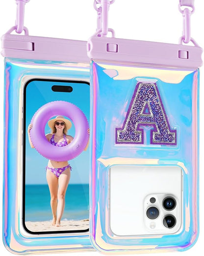 Waterproof Phone Pouch Floating, Fashion Bling Letters Cell Phone Dry Bag by PEDVSTY