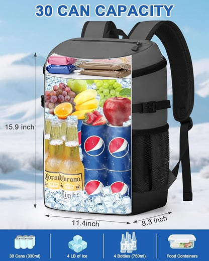 Pritent Cooler Backpack for Men Women Insulated Waterproof Backpack Cooler Leak - Image 5