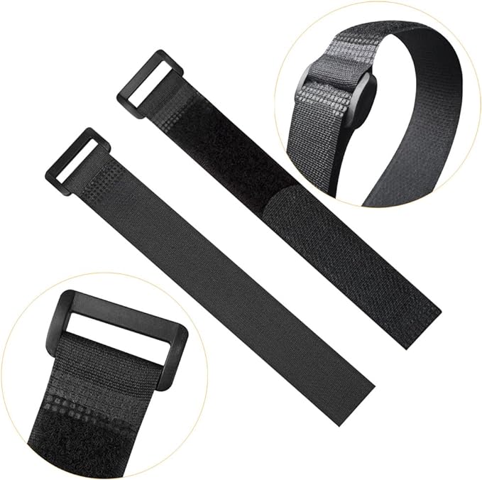 YiwerDer Reusable Fastening Cable Straps and Cable Ties Set 24 Pack, Adjustable - Image 2