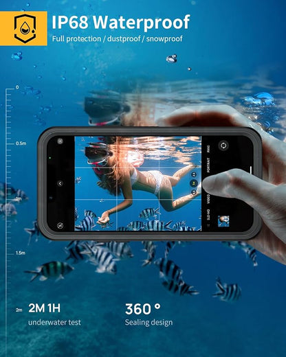 Lanhiem for iPhone 12 Magnetic Case, IP68 Waterproof Dustproof Case - Image 3