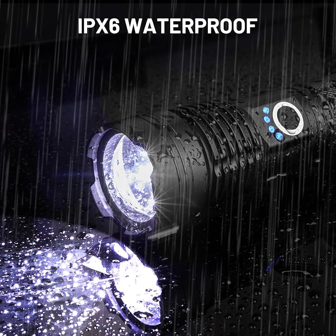MIXILIN Rechargeable Flashlights High Lumens, 4 Pack 99, 000 Lumens Super - Image 7