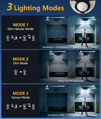 WdtPro Solar Lights Outdoor Waterproof, 300° Angle & 3 Lighting Modes Motion - Image 6