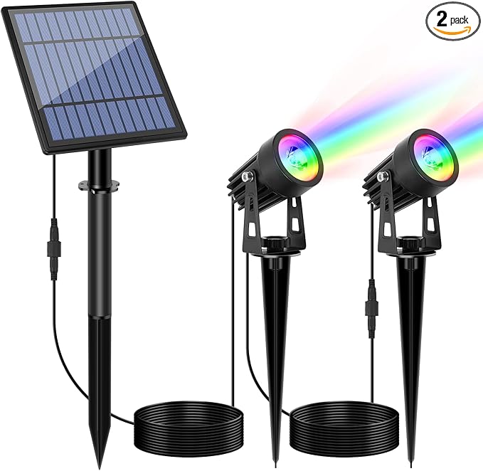 APONUO Metal Solar Spot Lights Outdoor by APONUO
