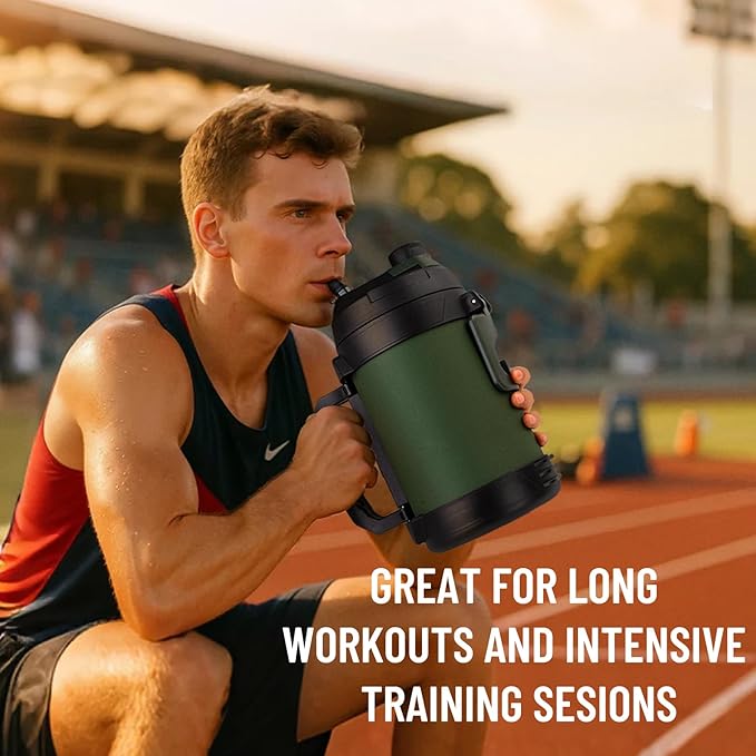 Zukro 1 Gallon Water Jug, One Gallon Large Triple Wall Insulated Metal Jug - Image 6