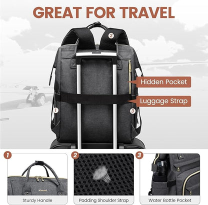 LOVEVOOK Laptop Backpack for Women, 18 Inch Professional Womens Travel Backpack - Image 4