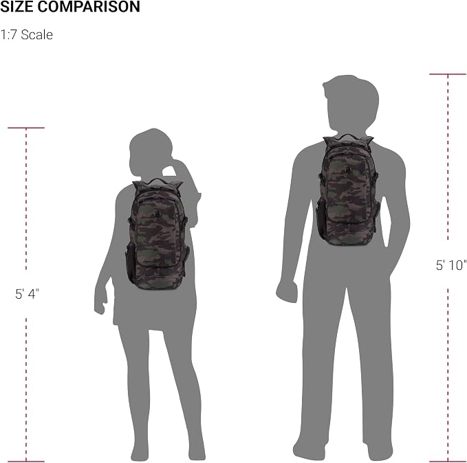SwissGear 3598 Backpack, Narrow Daypack, Camo/Green - Image 6