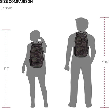 SwissGear 3598 Backpack, Narrow Daypack, Camo/Green - Image 6