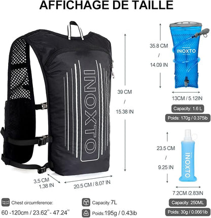INOXTO Running Hydration Vest Backpack, Lightweight Insulated Pack - Image 4