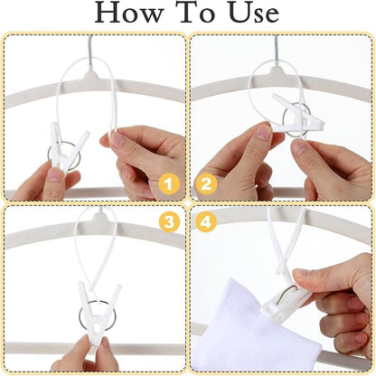90 Pack Multi-Purpose Laundry Hooks Hanging Clips Bulk - Image 6