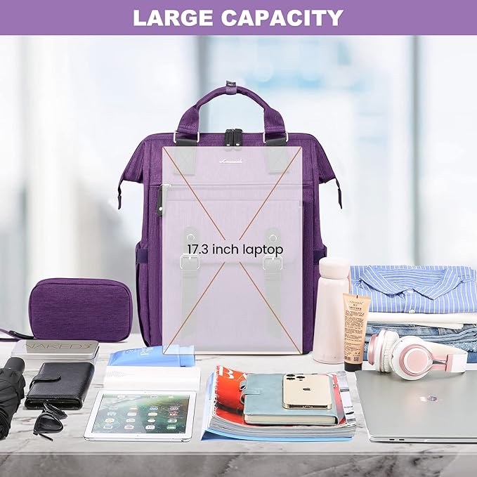 LOVEVOOK Laptop Backpack for Women Work Travel Backpack, Teacher Doctor Nurse - Image 4