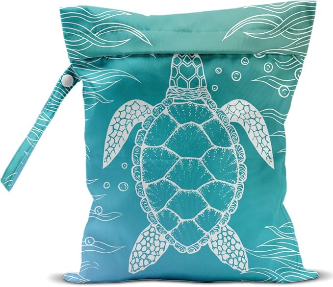 Waterproof Wet Bag for Swimsuit, Travel Beach Wet Dry Bag, Hidden Zipper by zcyxuuw