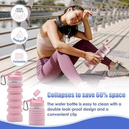 ONTA Collapsible BPA Free Silicone Water Bottle, 20oz - Image 2