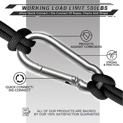 AUTMATCH Carabiner Clips, 4 Pack - Image 5