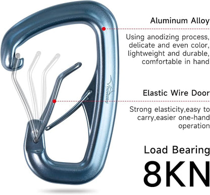 Heavy Duty Carabiner Clip Hook 8KN, - Image 2