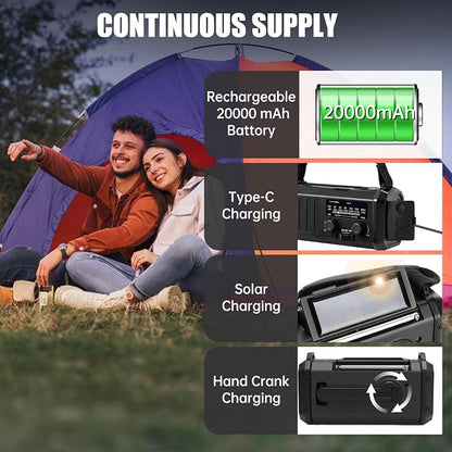 Emergency Weather Radio 20000mAh NOAA/AM/FM - Image 6
