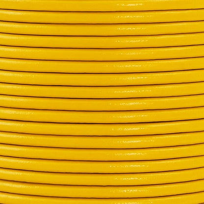 Mandala Crafts Round Genuine Mustard Yellow Leather Cord - Image 3
