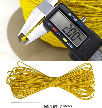Dyneema Reflective Rope -2mm 400kg Fracture Strain - Image 2