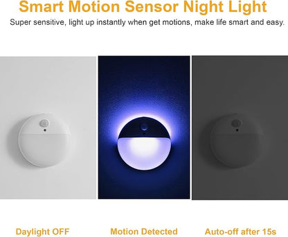 YUNLEX 2 Pack Blue Battery Night Light, Motion Activated Stick on Lights - Image 3