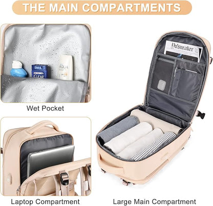 coofay Carry On Backpack Flight Approved Personal Item Travel Backpack - Image 5