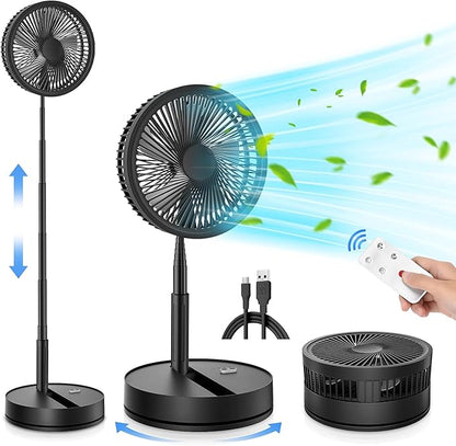 LIPETY Portable Foldable Rechargeable Oscillating Fan by LIPETY