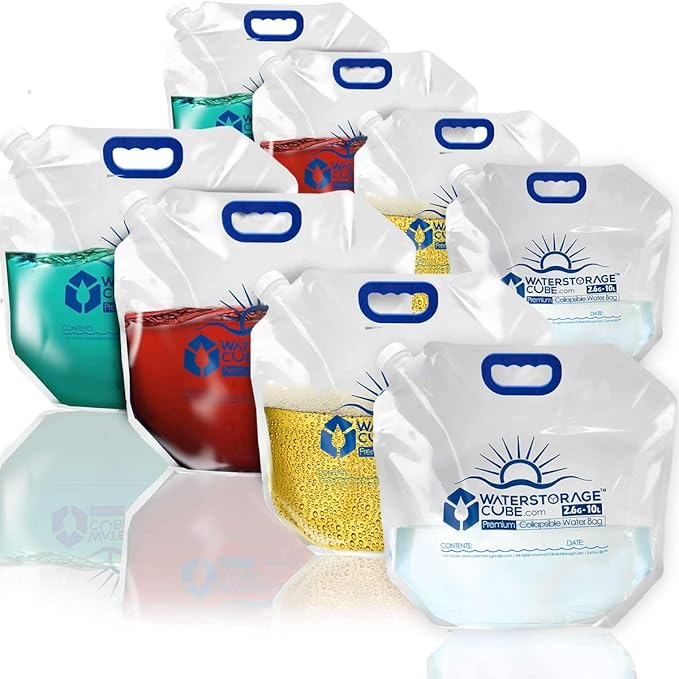 WaterStorageCube Premium Collapsible Water Container Bag, BPA Free Food Grade by WaterStorageCube%C2%AE