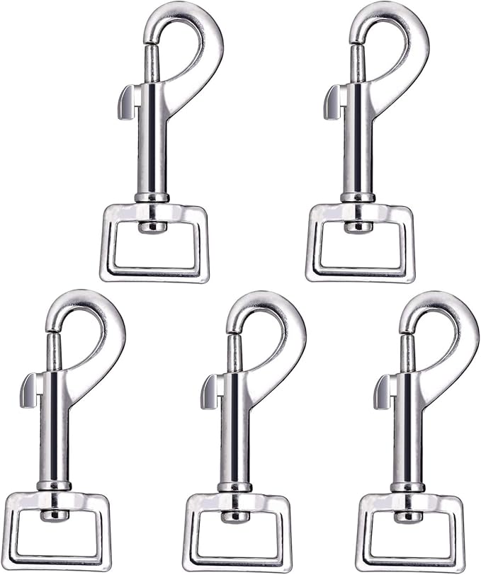 Swivel Snap Hooks, Lucky Goddness 5pcs Metal Heavy Duty Square Eye Clasp Buckle by LuckyGoddness