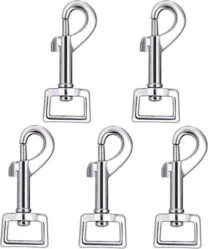 Swivel Snap Hooks, Lucky Goddness 5pcs Metal Heavy Duty Square Eye Clasp Buckle by LuckyGoddness