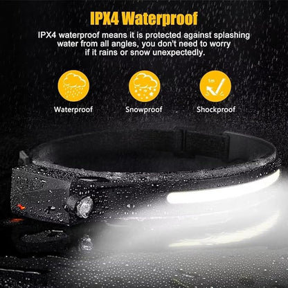 Headlamp Rechargeable 2PCS, 230° Wide Beam Head Lamp LED - Image 6