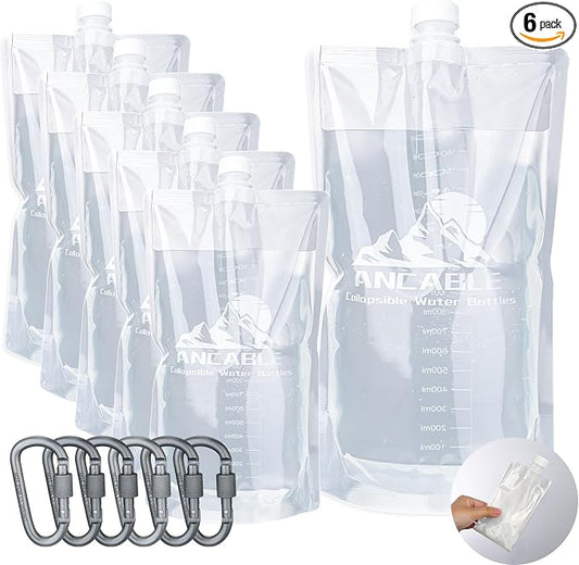 Ancable 64oz Collapsible Water Bottles, BPA-Free Water Bottle by Ancable