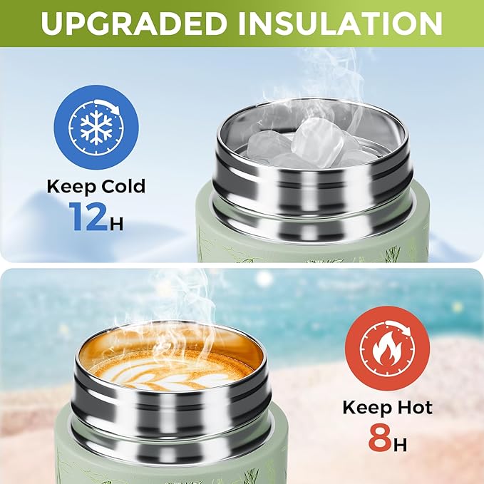 【Upgraded】Exllena Small Insulated Water Bottle 8 oz/250ml– Mini Insulated Water - Image 4