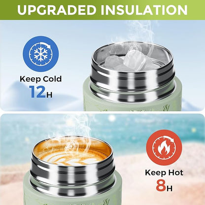 【Upgraded】Exllena Small Insulated Water Bottle 8 oz/250ml– Mini Insulated Water - Image 4
