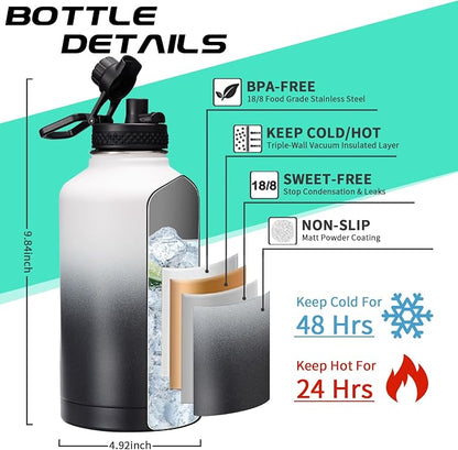 64OZ Stainless Steel Water Bottle - Image 4