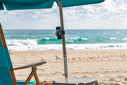 Beach Umbrella & Chair Phone Holder – Universal Clamp - Image 2