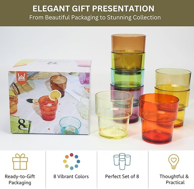 14 oz Plastic Stackable Drinking Tumblers, Dishwasher Safe, Durable - Image 5