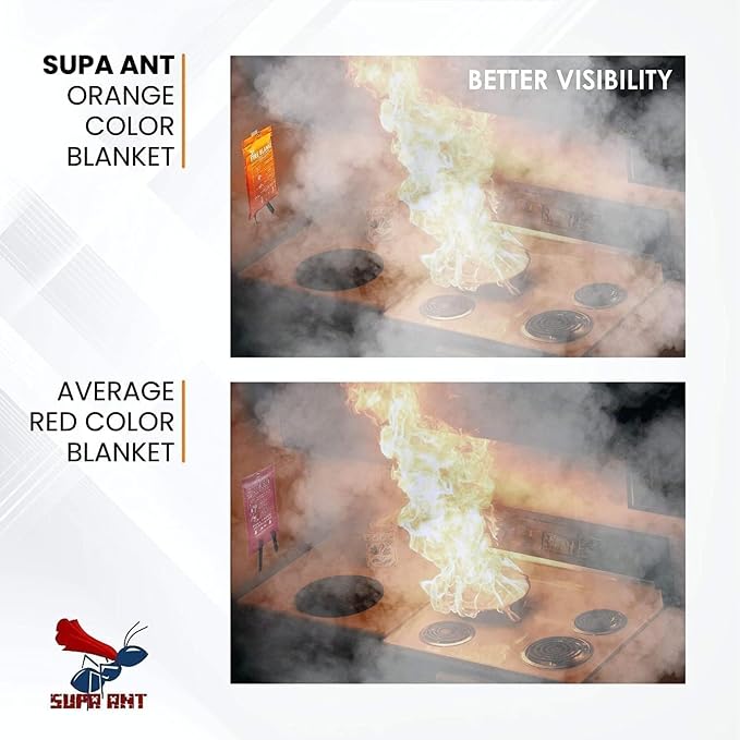 Fire Blanket -Certified 1200F Extra Thick, Glow In The Dark Fireproof Emergency - Image 8