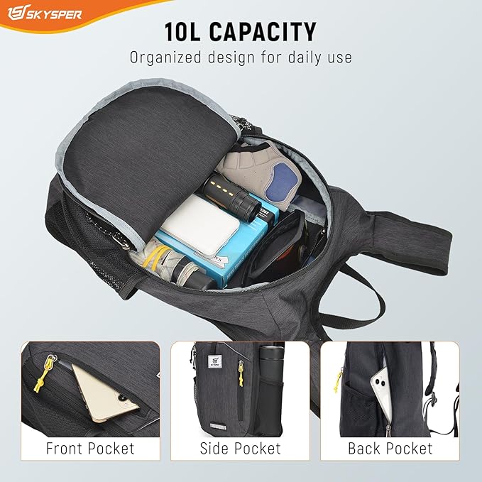 SKYSPER 10L Hiking Backpack Small Foldable Daypack Packable Lightweight Hiking - Image 3