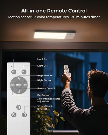 FULEN Rechargeable Motion Sensor Ceiling Light Upgraded, Closet Light - Image 5