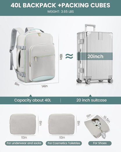 LOVEVOOK Travel Backpack for Women & Men 40L, Airline Approved Carry On - Image 5