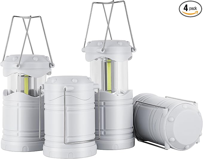 Lichamp LED Camping Lantern, 4 Pack Battery Powered Flashlight by Lichamp