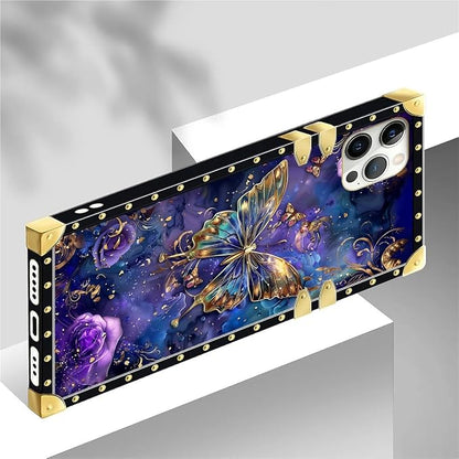 Compatible with iPhone 12 Pro Max Case, Glistening Golden Butterfly Vibrant - Image 4