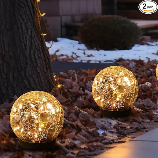 MLKNK Solar Globe Lights Outdoor Waterproof-Solar Balls-Solar Garden Lights-Orbs by MLKNK